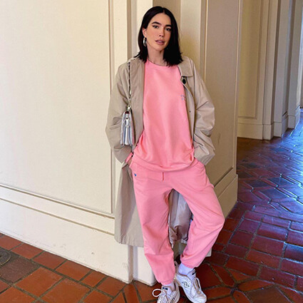pink athleisure outfit