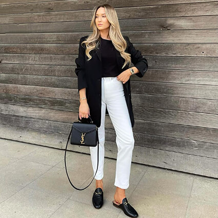 black and white business casual outfit 02