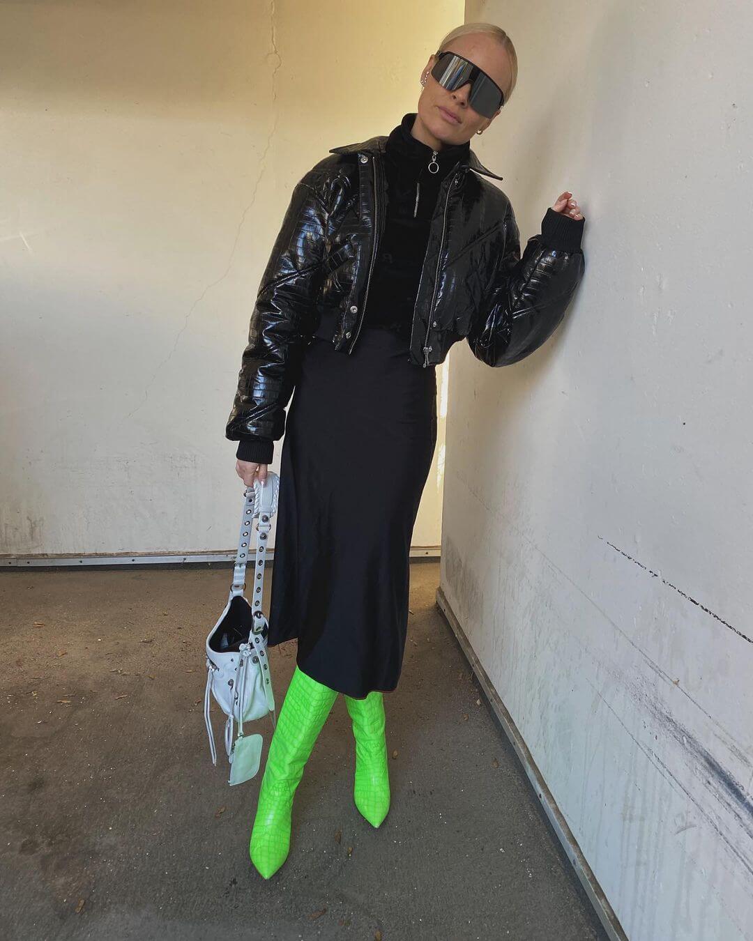 This Outfit Makes A Strong Case For Neon Boots