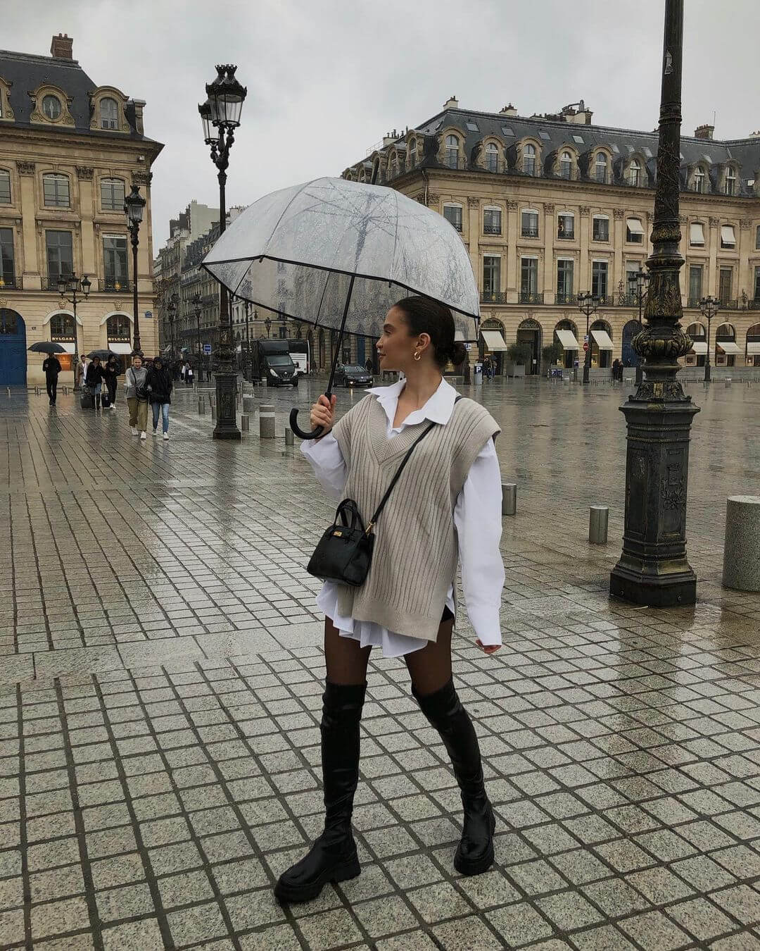 We're Loving This On-Trend Outfit Idea for Rainy Days