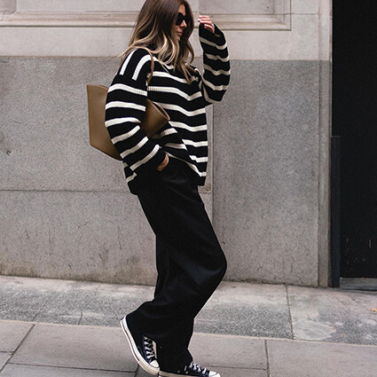 stripe sweater outfit 02