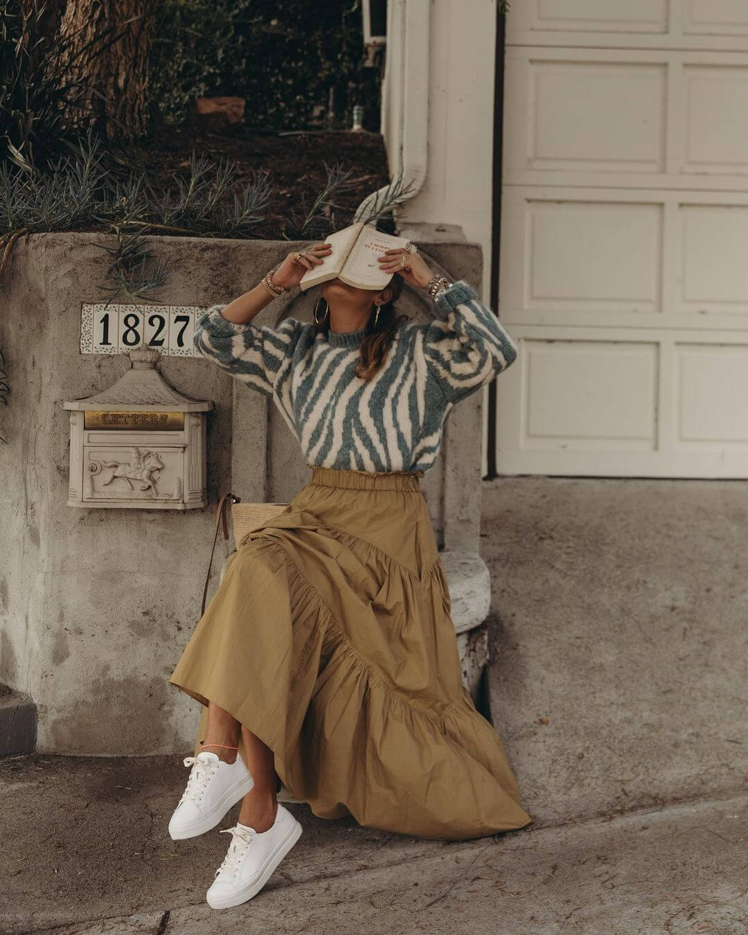 A Trendy Skirt And Sneaker Combo To Try This Weekend