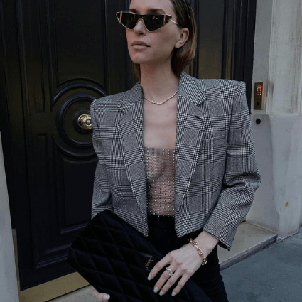 cropped blazer and sheer top 03