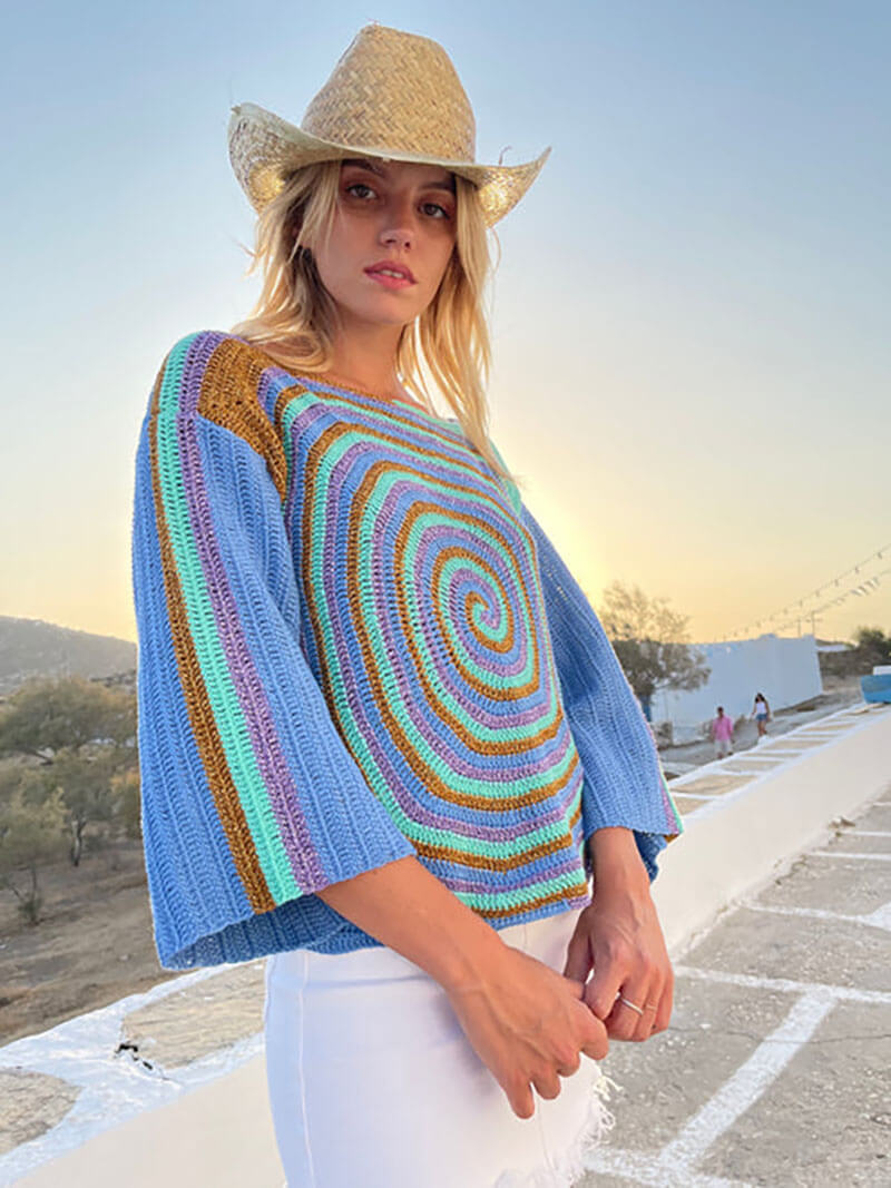 Sunny Days Are Ahead With Colorful Crochet Knitwear From Rose Carmine