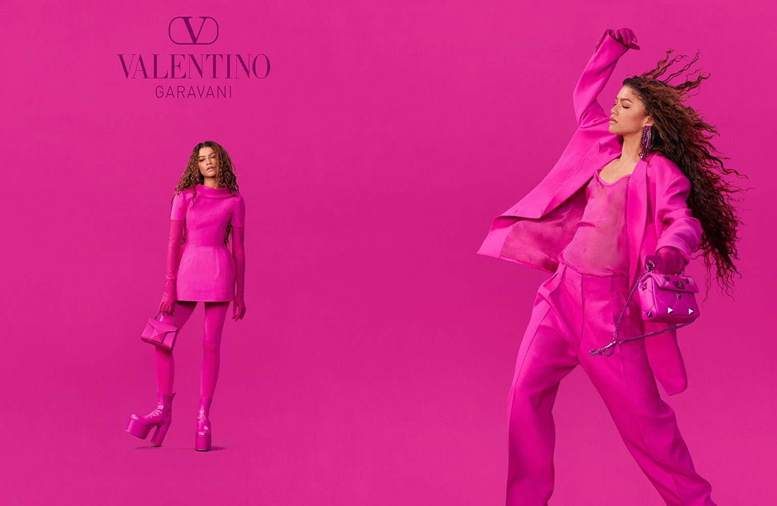 Zendaya Channels Barbiecore In New Valentino Campaign