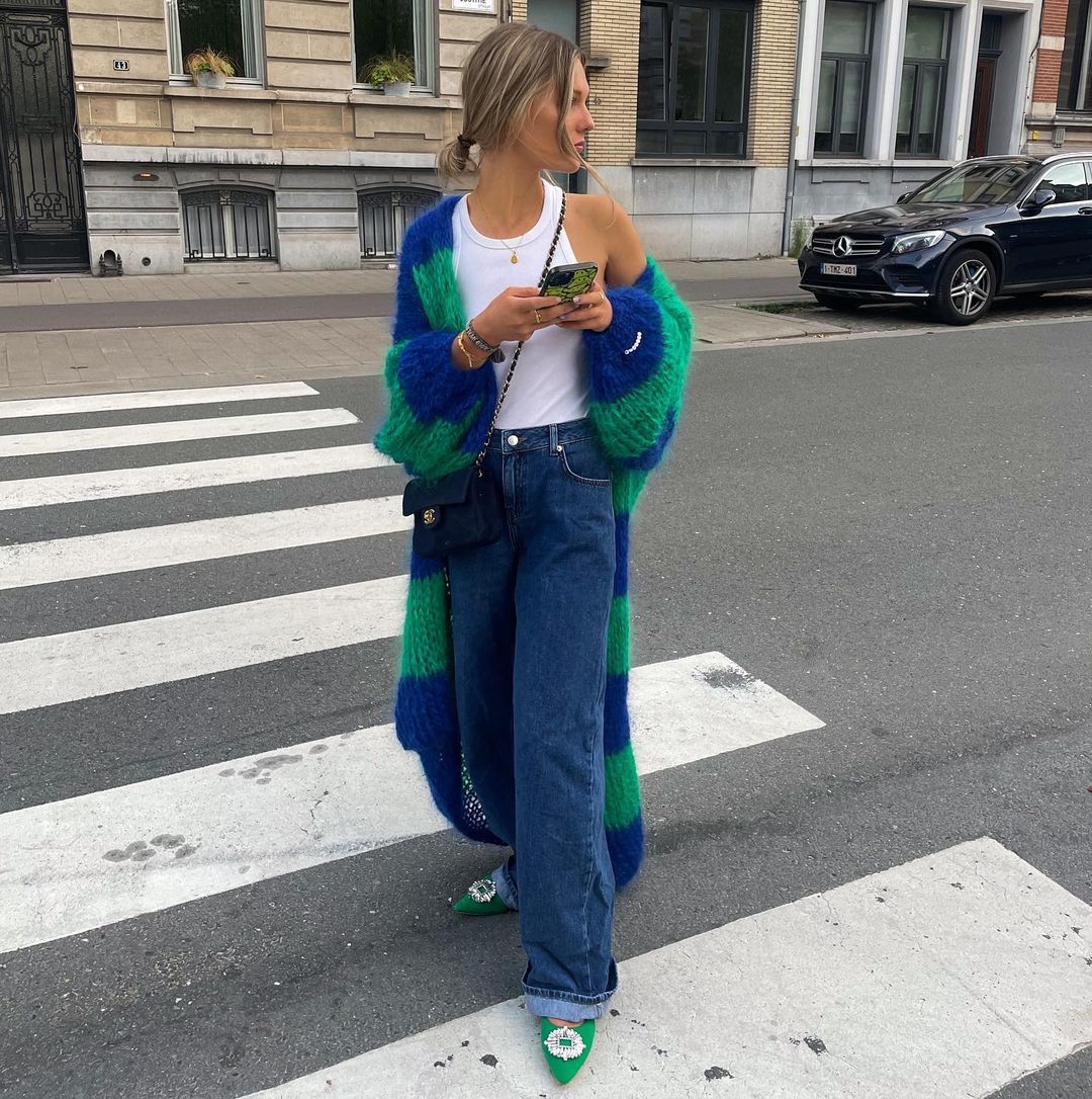 These Bold Colorful Knits Can Transform Your Denim Outfit