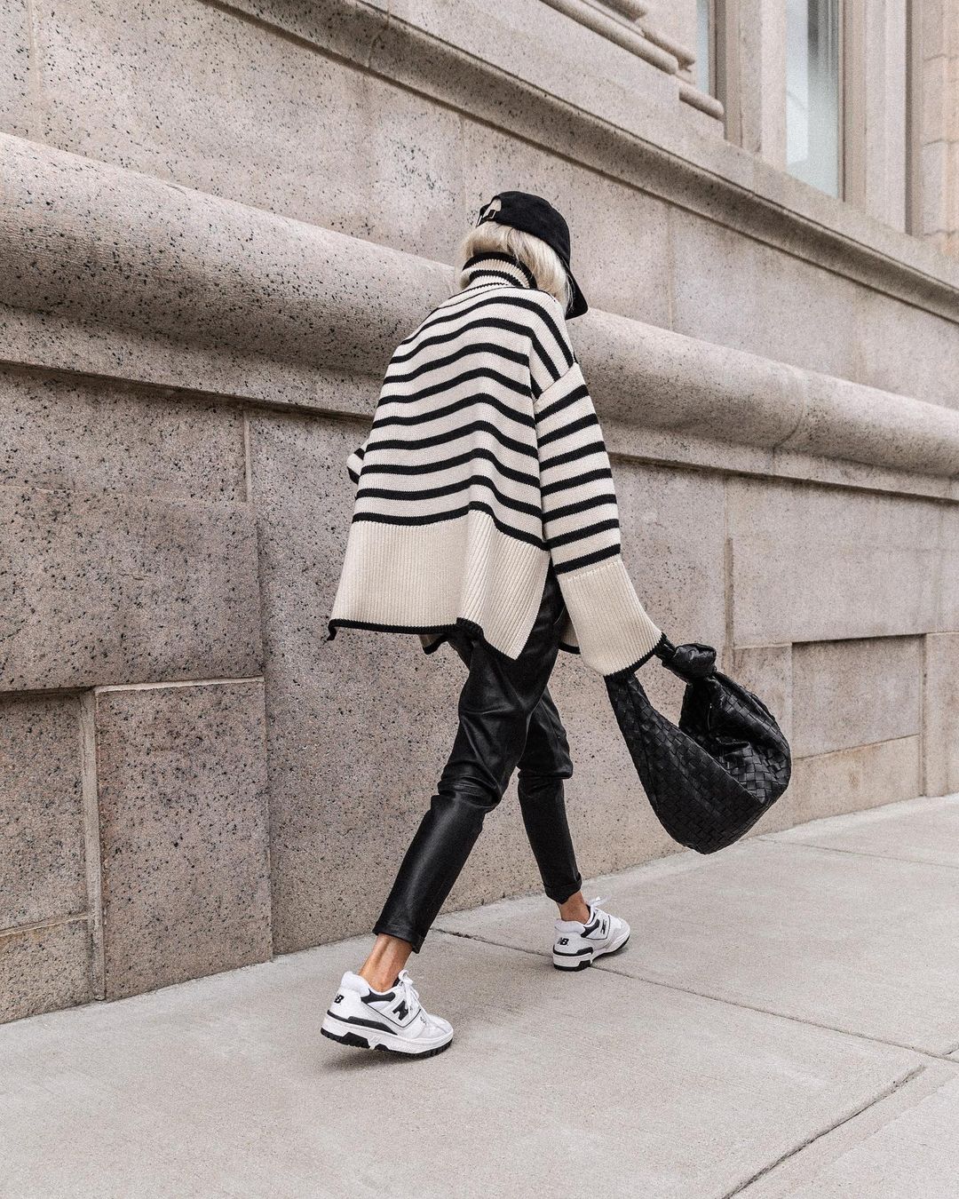 Black and white sweater outfit online