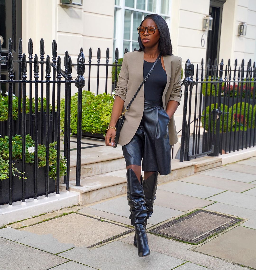 Level Up Your Capsule Wardrobe With Leather Bermuda Shorts