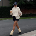 A Minimally Chic Way To Wear The Leg Warmers Trend