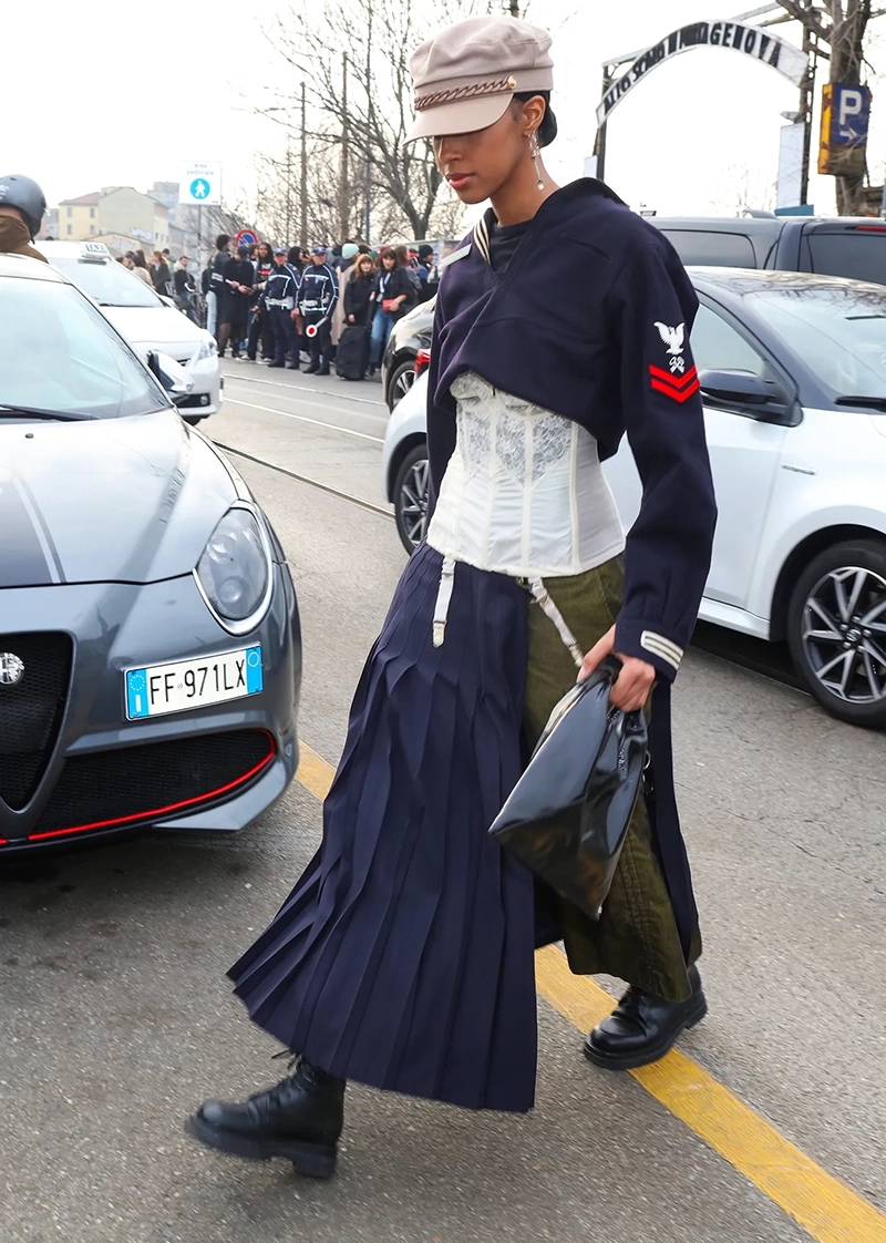 Our Favorite Street Style Outfits From Milan Fashion Week Fall 2023 Shows
