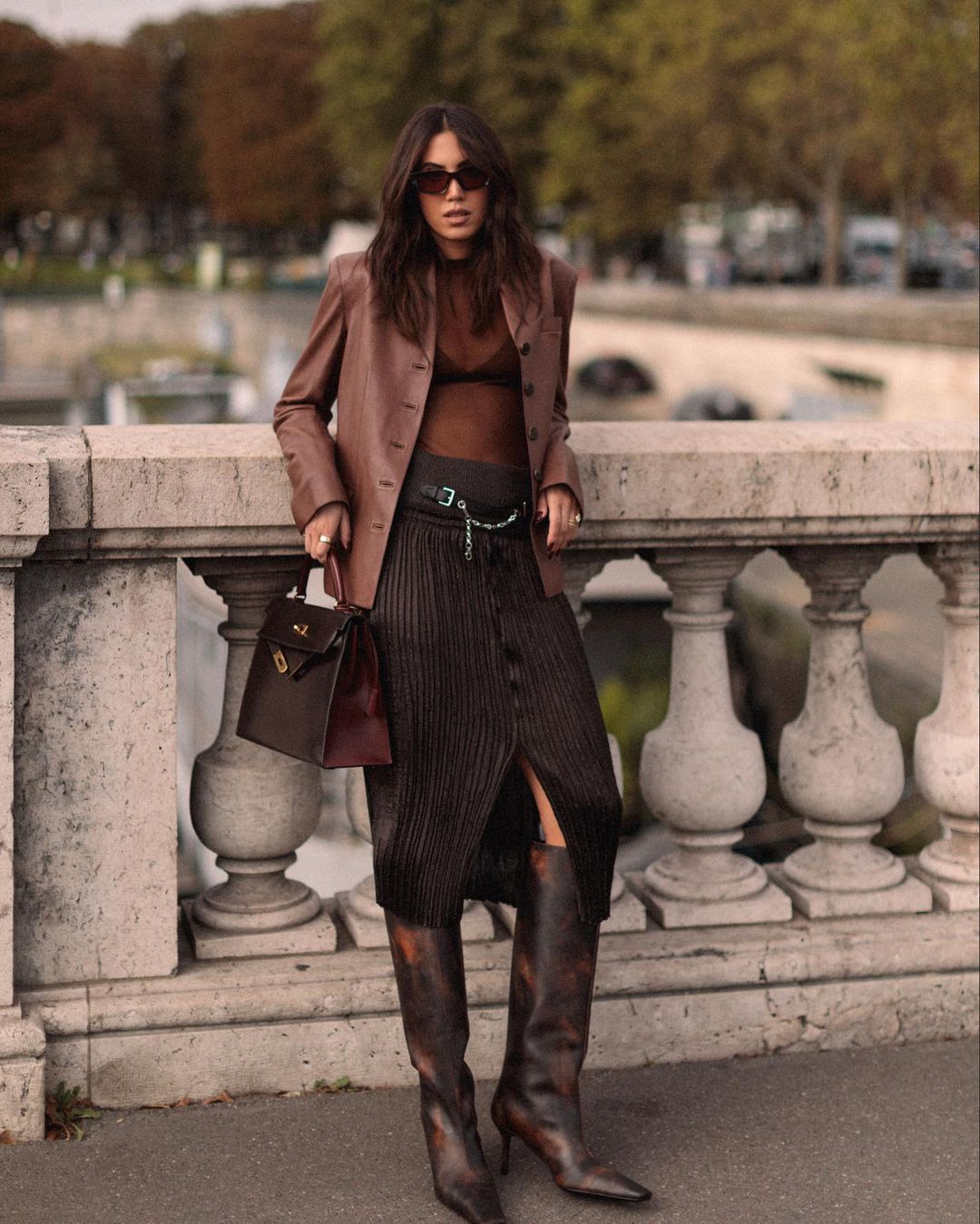 Feel Luxurious In This Monochrome Chocolate Outfit