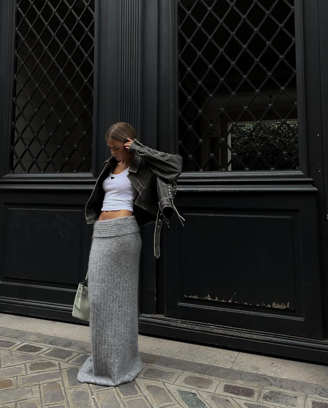 This Outfit Makes A Case For The Knit Maxi Skirt