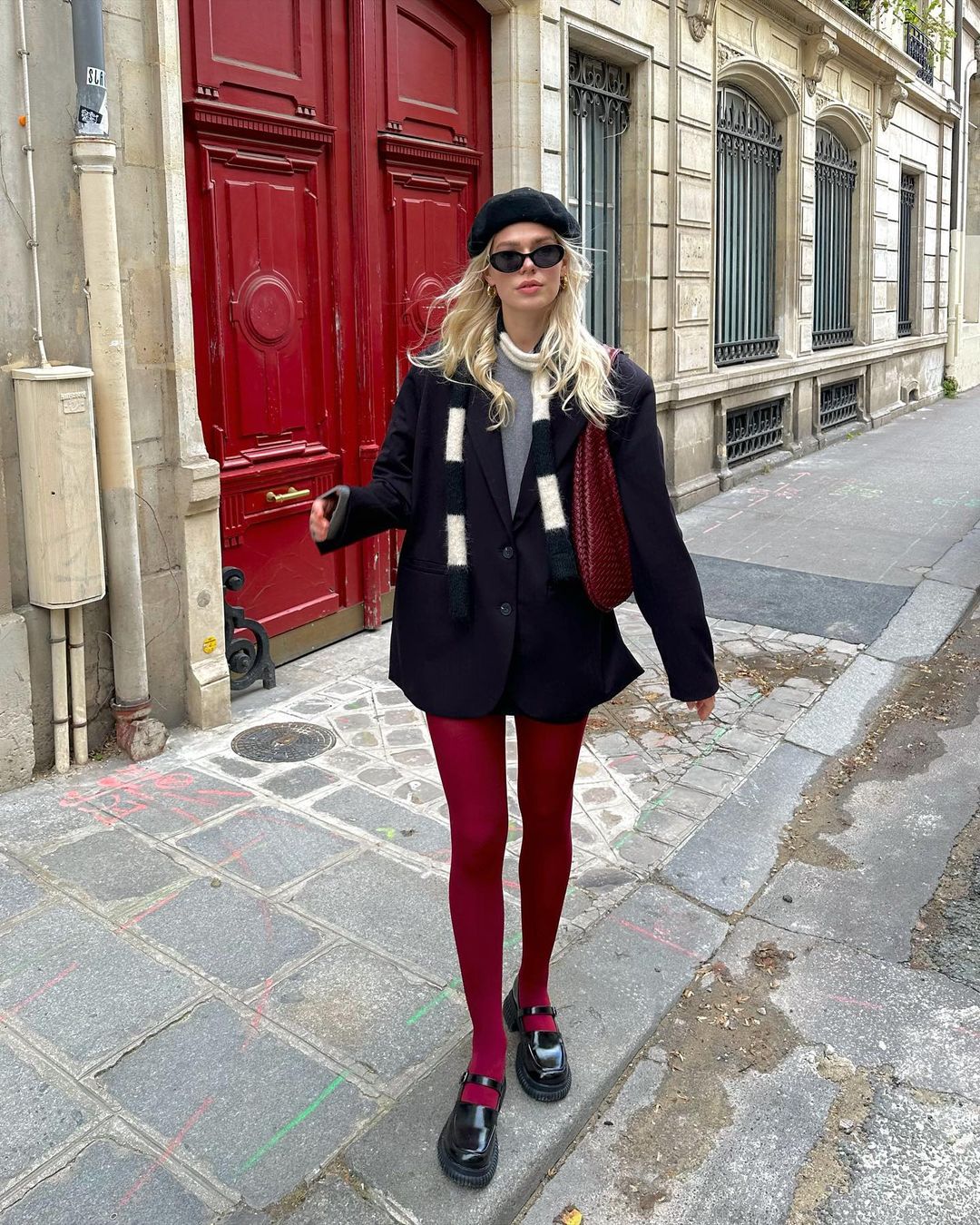 Turn Any Outfit Into A Statement With Red Colored Tights