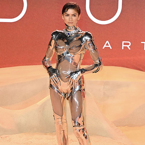 Zendaya Stuns In Mugler Haute Couture Robot Suit At DUNE: Part 2 Premiere