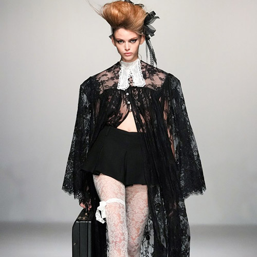 Yuhan Wang - Houndstooth Knotted Jacket