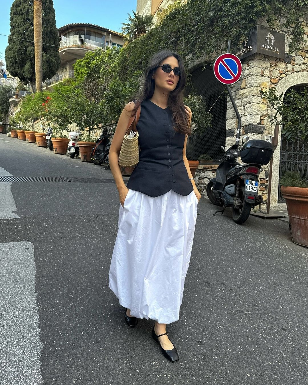 white cotton maxi skirt