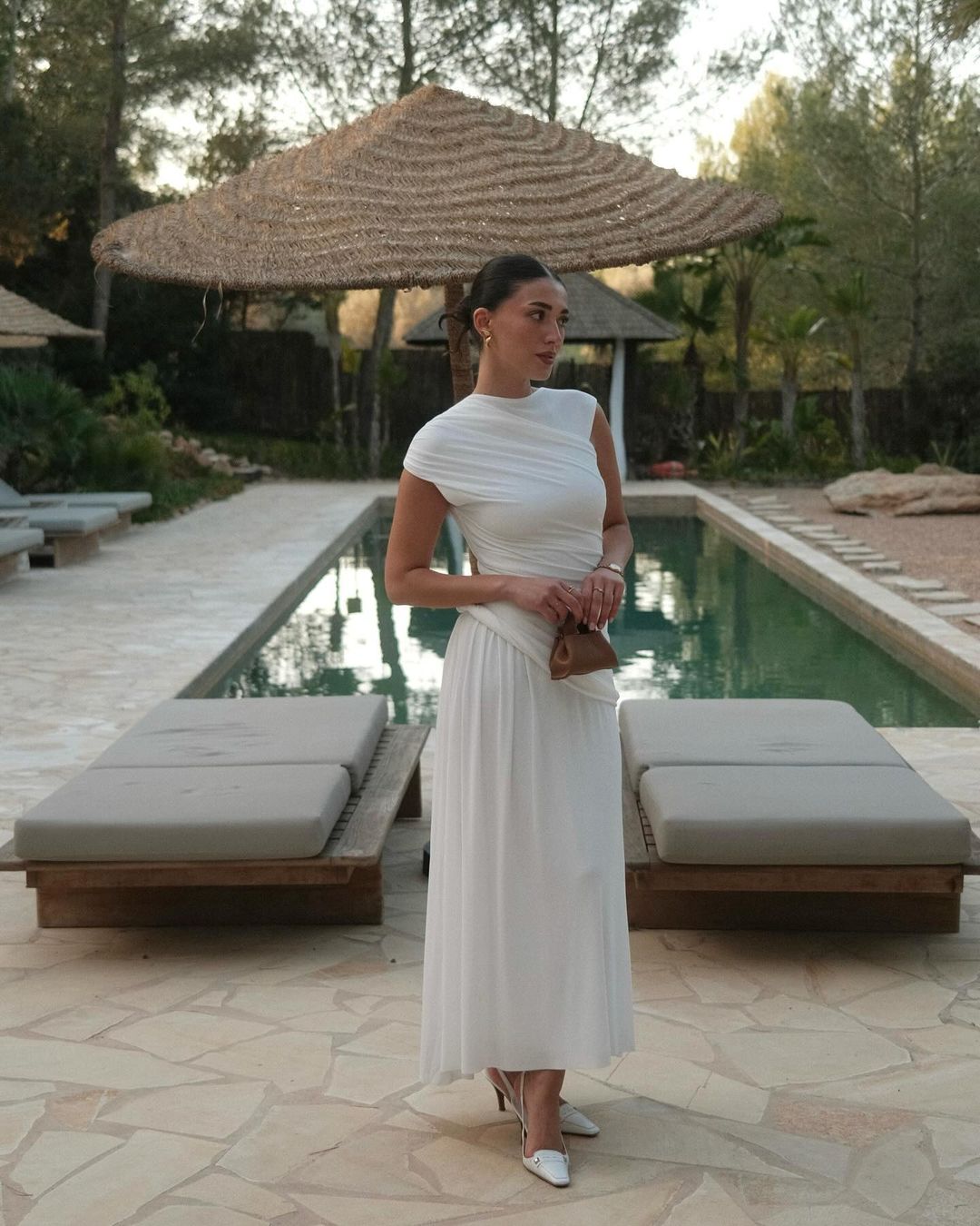 white maxi skirt outfit