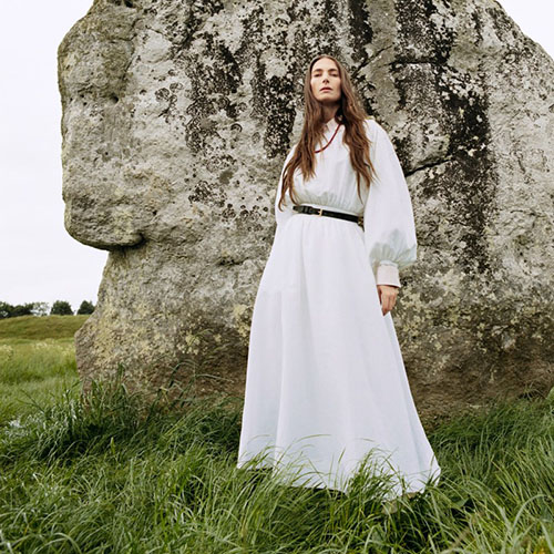 GABRIELA COLL GARMENTS ロングスリーブTシャツ ブルー GABRIELA COLL GARMENTS＞ORGANIC COTTON LONG SLEEVE T-SHIRT