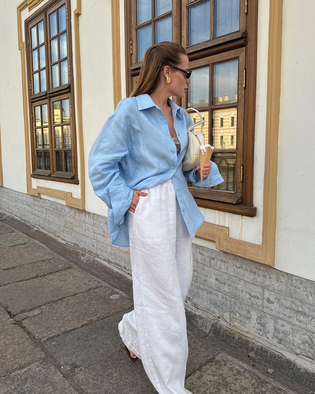 Kick Back White Linen Pants