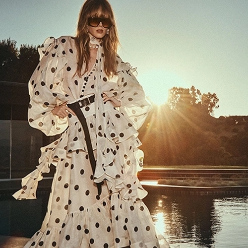 Zimmermann - Golden Pleated floral slip dress