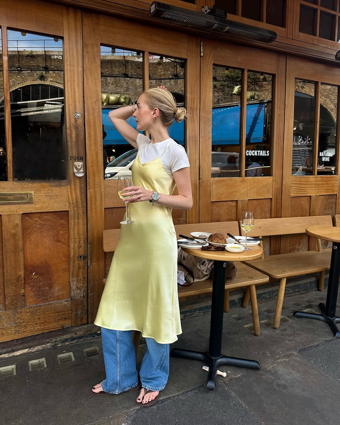 Elevate The Dress Over Pants Trend With A Slip