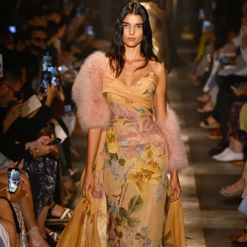 Maximalist Glam Reigns Supreme In Elie Saab'S Fall 2025 Couture Show