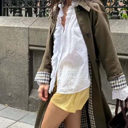 Pre-Fall’s Chicest Uniform? Shorts Paired With A Trench Coat