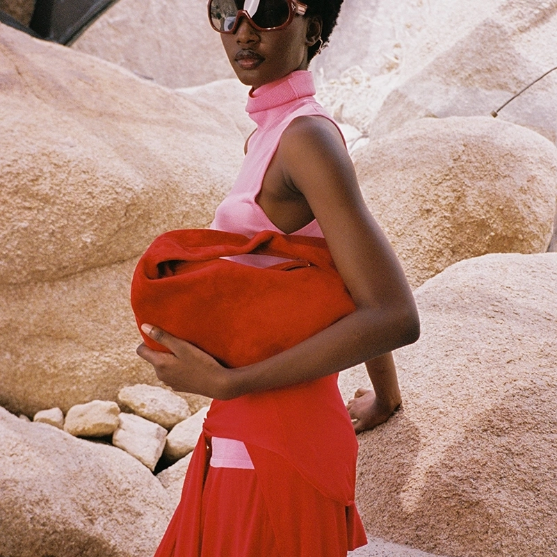 Helsa - Suede Column Skirt