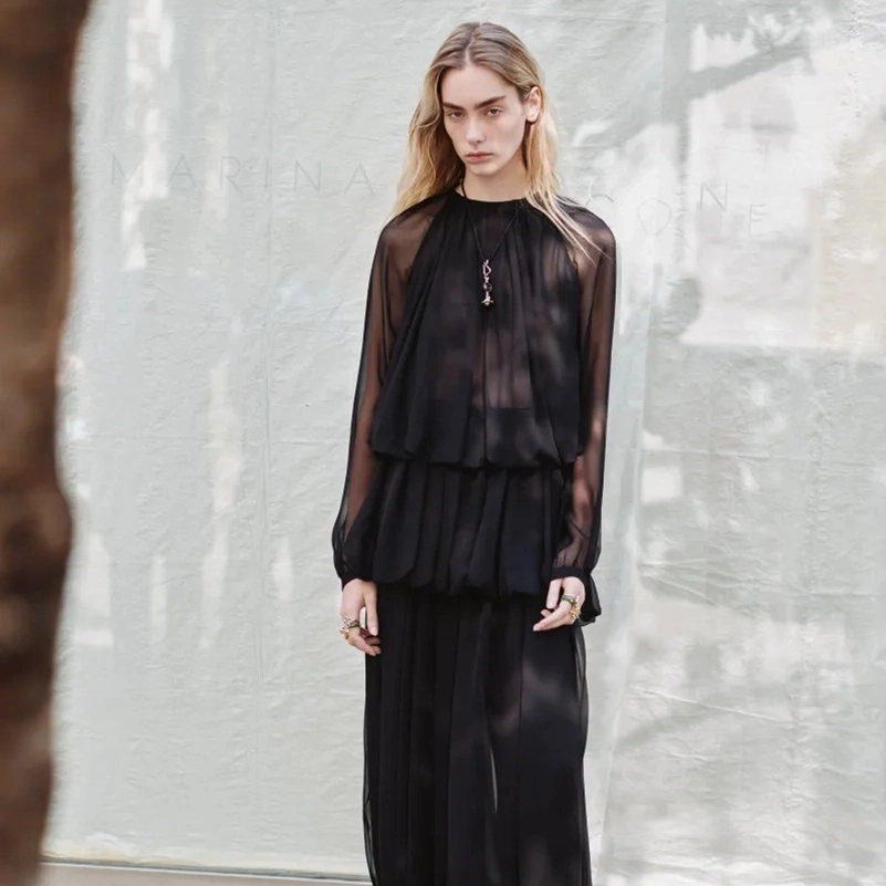 Marina Moscone Spring 2026 Plays With Sheer And Tailored Layers