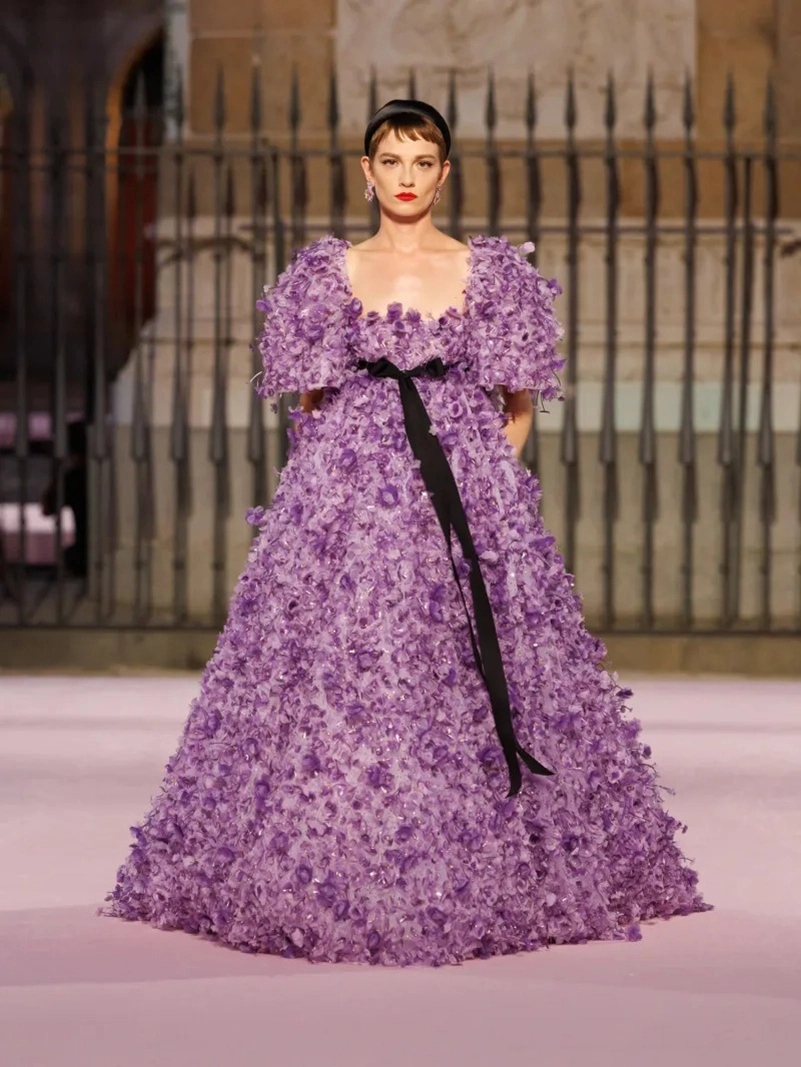 flower dress runway PEONY DOTS MIDI DRESS (RUNWAY) 2 / Pink
