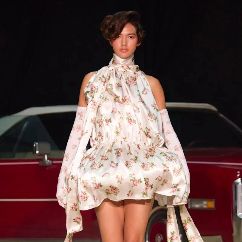 Yuhan Wang - Houndstooth Knotted Jacket