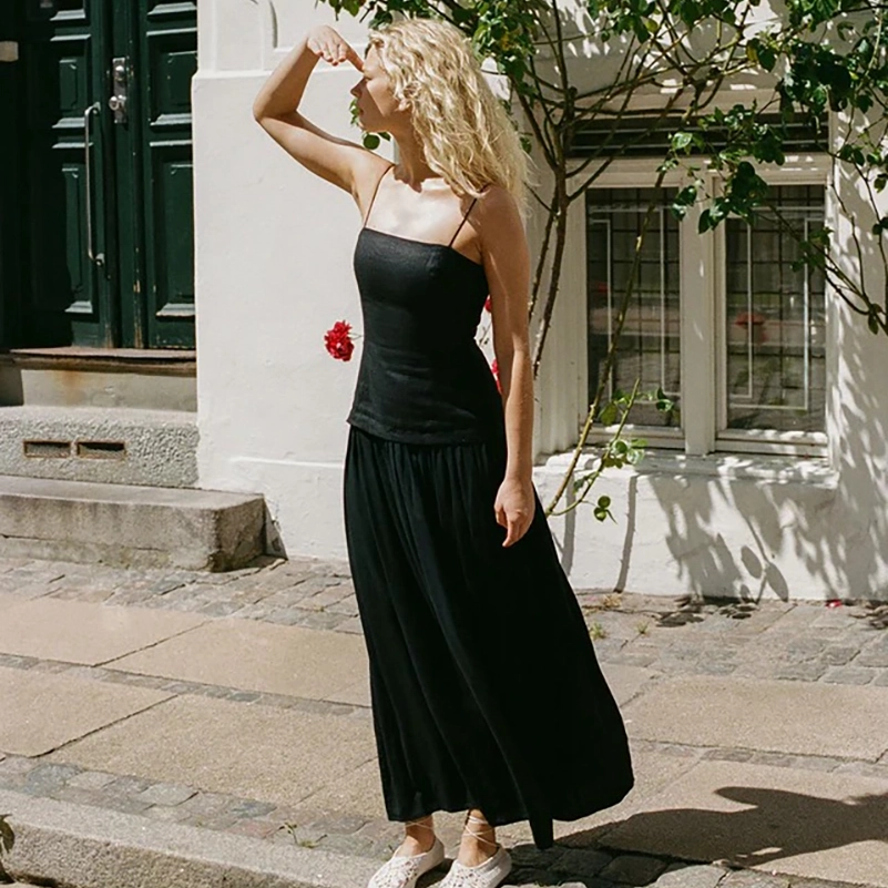 FAITHFULL THE BRAND - + NET SUSTAIN Santiana open-back LENZING  ECOVERO-satin maxi dress