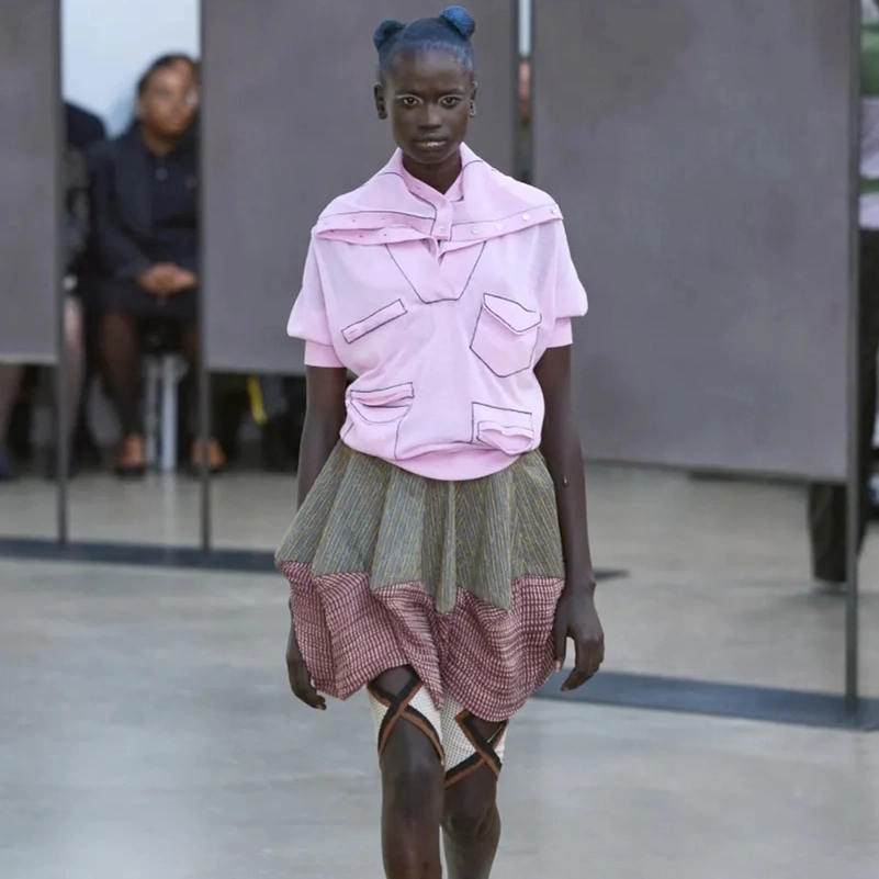 Kiko Kostadinov - Black & Khaki Merli Scarf