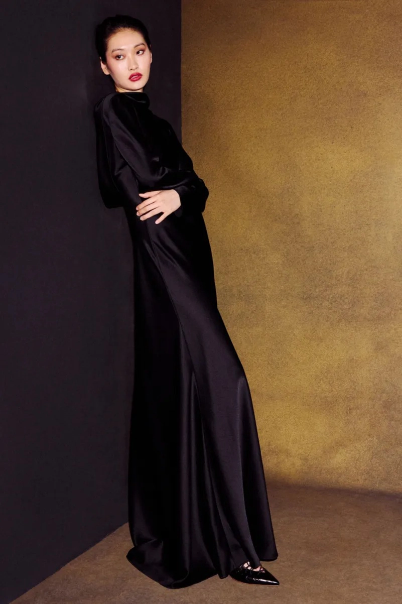 Alejandra Alonso Rojas Fall 2026 Reworks Existing Fabrics Into Gold And Bordeaux Satin Alejandra Alonso Rojas Fall 2026 Reworks Existing Fabrics Into Gold And Bordeaux Satin