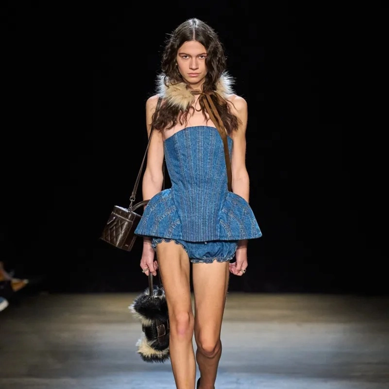 Aknvas Fall 2026 Reimagines The Snow Queen With Denim Corsets And Faux Fur Coats