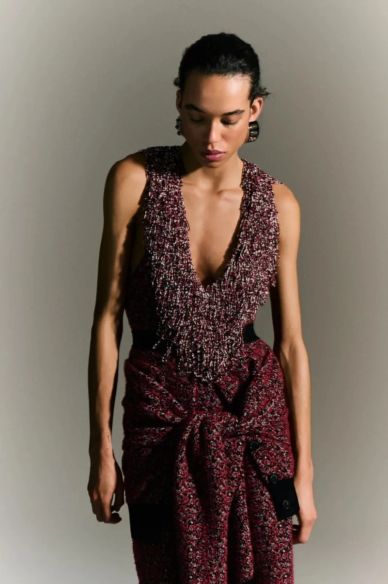 Brandon Maxwell Fall 2026 Collection Refines Tailoring with Texture and Eveningwear