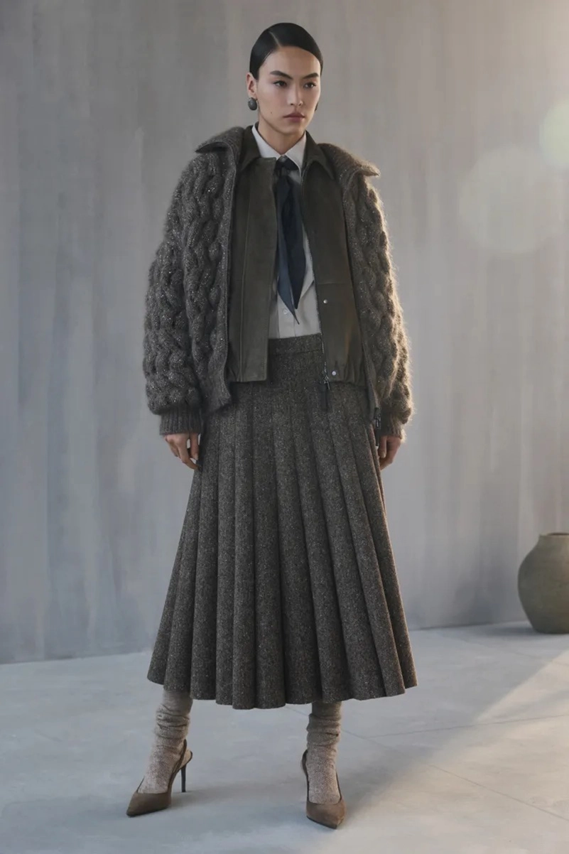 Brunello Cucinelli Fall 2026 Spotlights Quality Outerwear and Knitwear