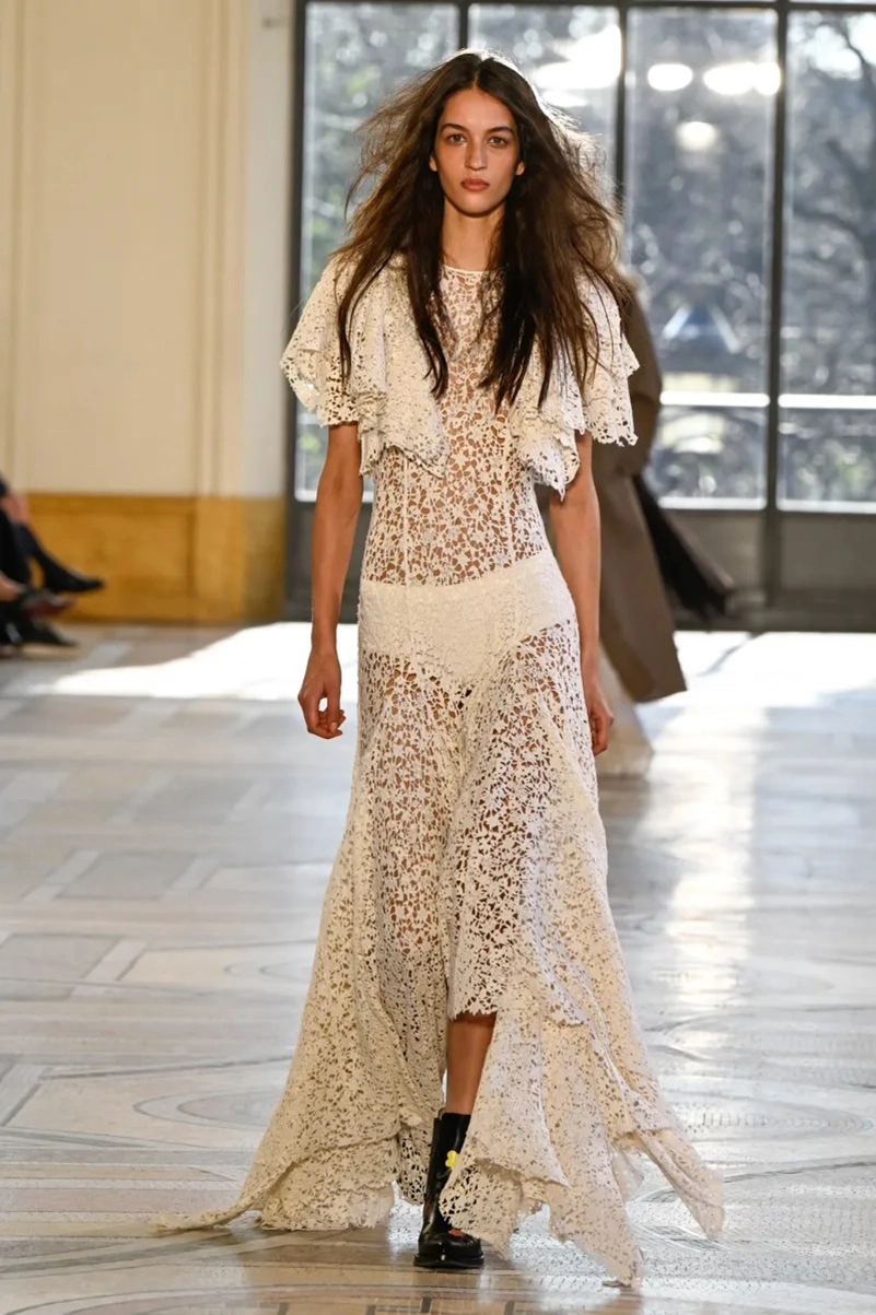 Gabriela Hearst Fall 2026 Collection, Edwardian Dresses and Shearling Coats