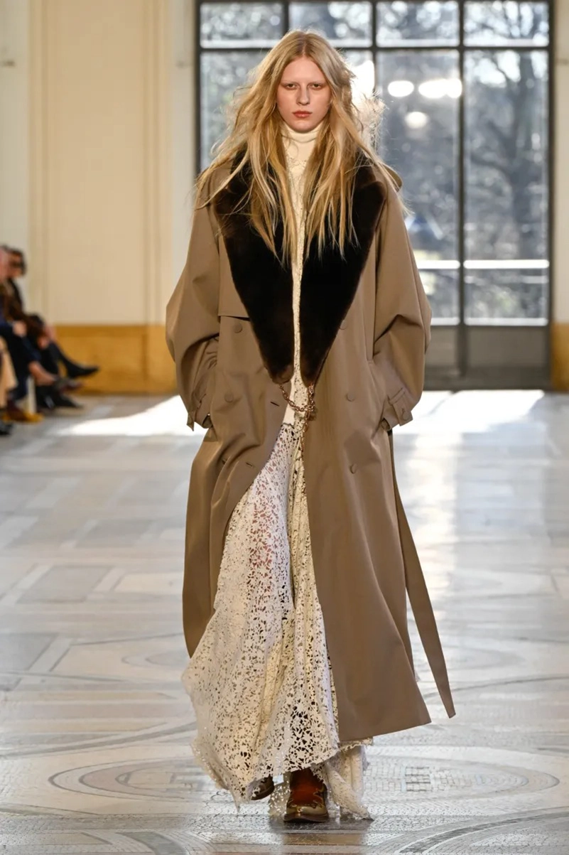 Gabriela Hearst Fall 2026 Collection, Edwardian Dresses and Shearling Coats