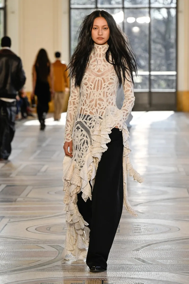 Gabriela Hearst Fall 2026 Collection, Edwardian Dresses and Shearling Coats