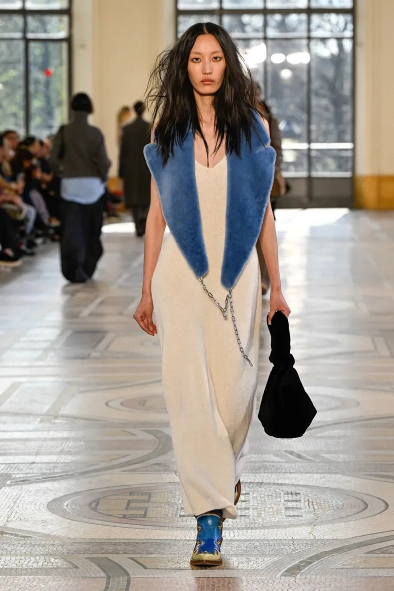 Gabriela Hearst Fall 2026 Collection, Edwardian Dresses and Shearling Coats