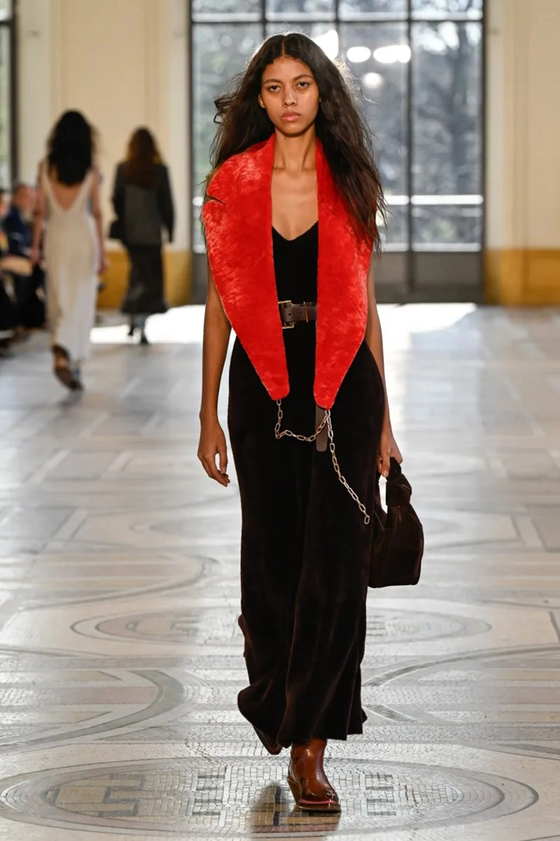 Gabriela Hearst Fall 2026 Collection, Edwardian Dresses and Shearling Coats