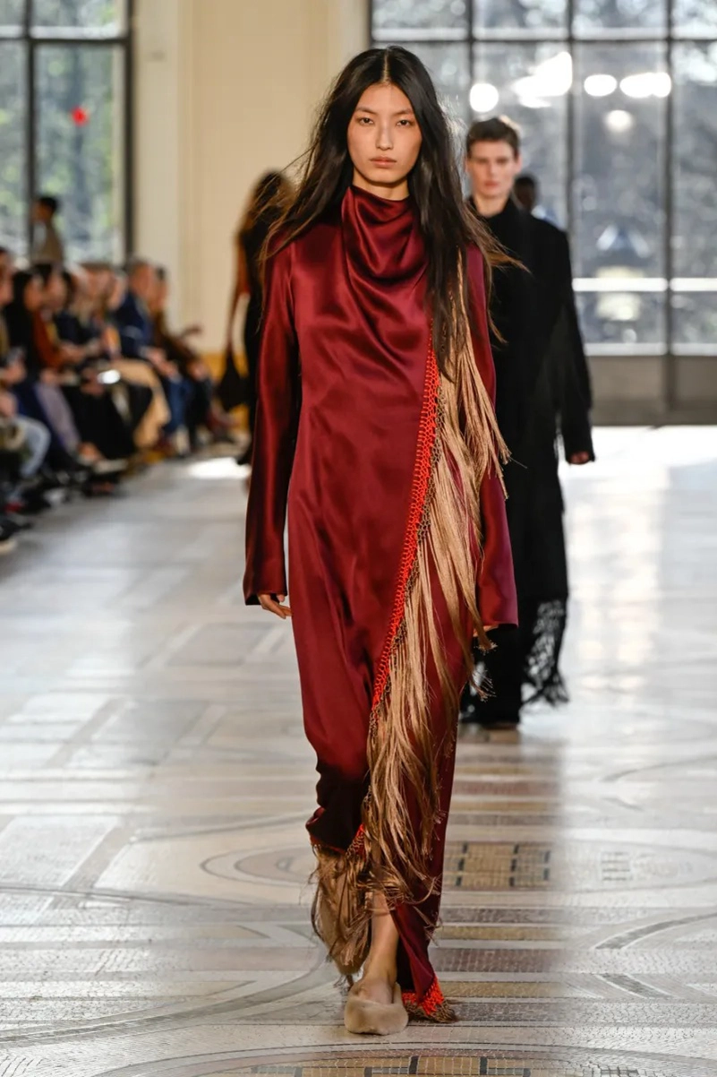 Gabriela Hearst Fall 2026 Collection, Edwardian Dresses and Shearling Coats