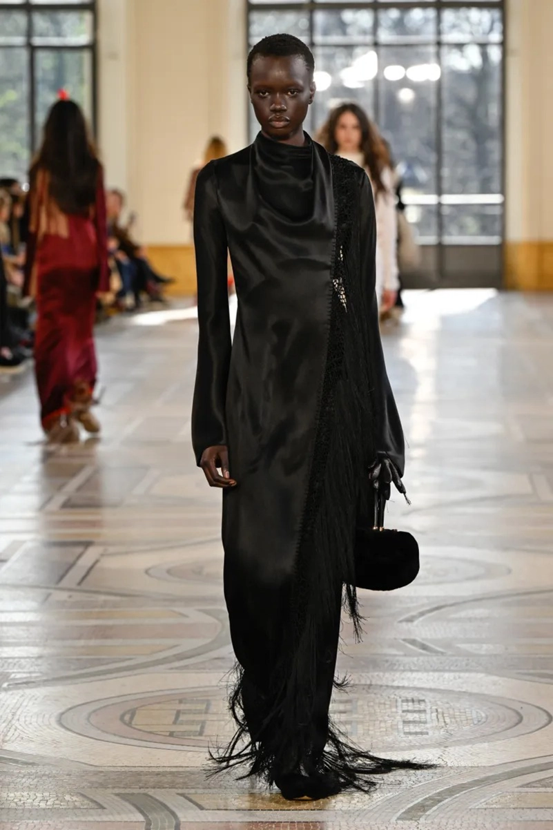 Gabriela Hearst Fall 2026 Collection, Edwardian Dresses and Shearling Coats