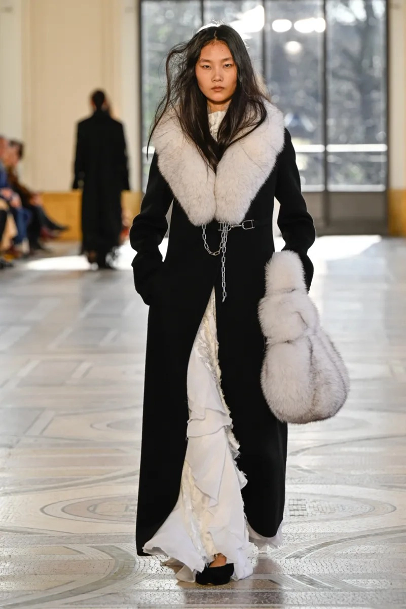 Gabriela Hearst Fall 2026 Collection, Edwardian Dresses and Shearling Coats