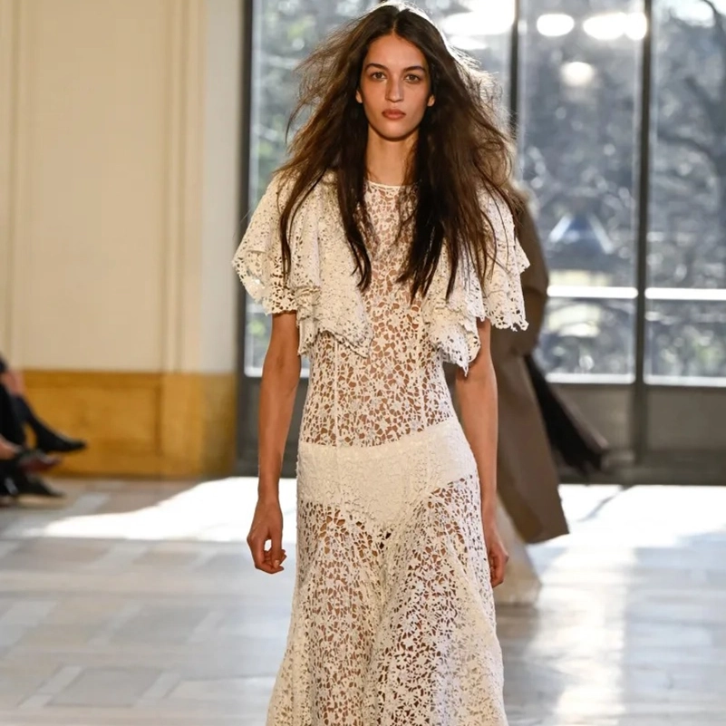 Gabriela Hearst Fall 2026 Collection, Edwardian Dresses and Shearling Coats