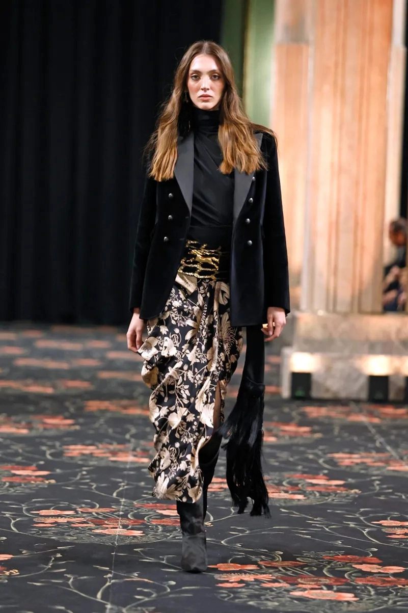Johanna Ortiz Fall 2026 Collection, Embroidered Dresses, Gaucho Trousers, and Shearling Layers