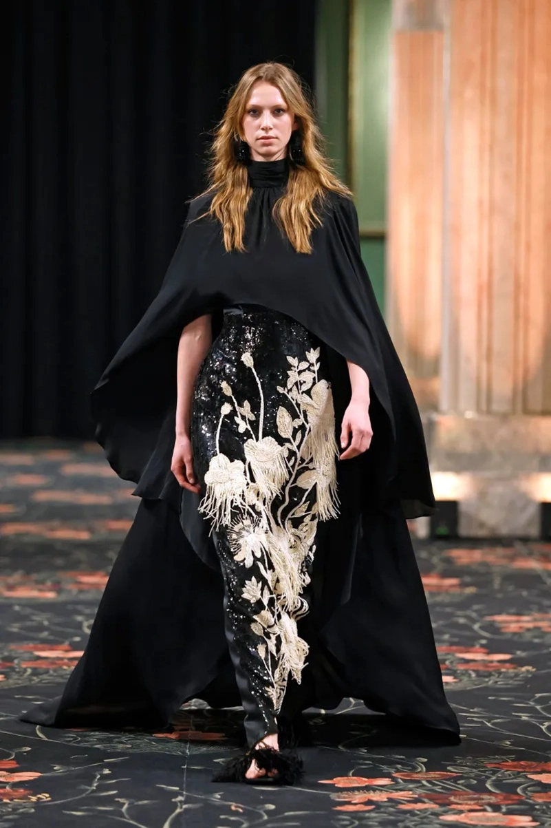 Johanna Ortiz Fall 2026 Collection, Embroidered Dresses, Gaucho Trousers, and Shearling Layers