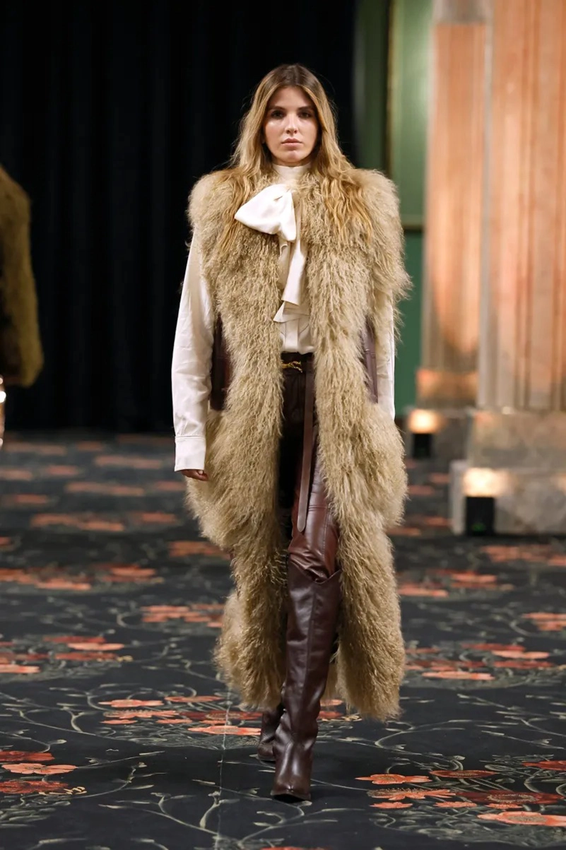 Johanna Ortiz Fall 2026 Collection, Embroidered Dresses, Gaucho Trousers, and Shearling Layers