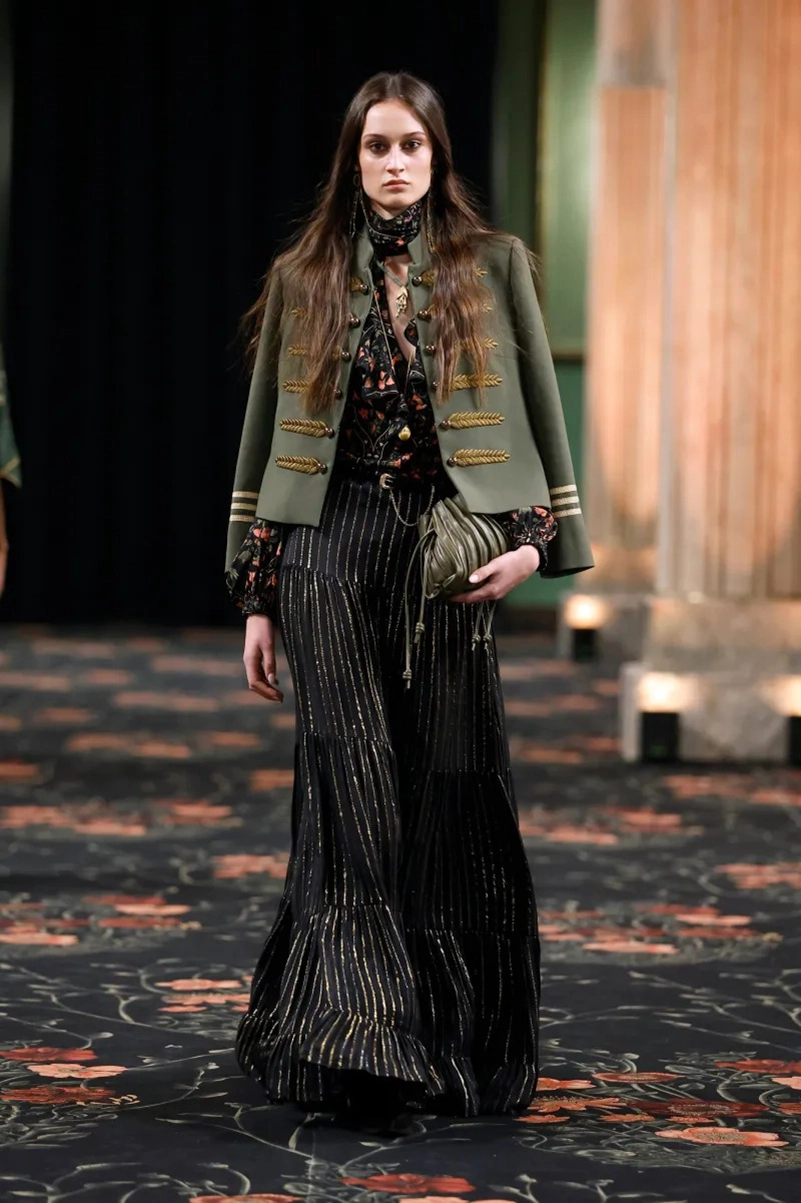 Johanna Ortiz Fall 2026 Collection, Embroidered Dresses, Gaucho Trousers, and Shearling Layers